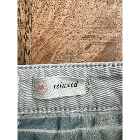 Anthropologie Womens Patchwork Relaxed Mid Rise Straight Leg Chino Pant Beige 28 - Picture 10 of 13